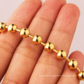 Fashion Gold Plated Men's Jewelry Titanium Steel Stainless Steel Jewelry Beads Chain Necklace With Chain 6mm